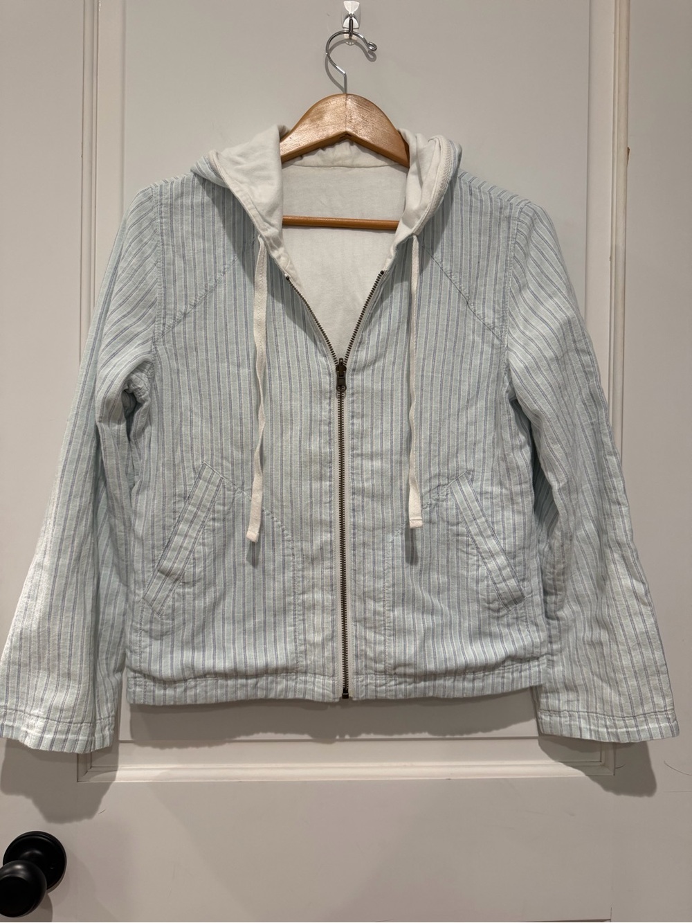J. Jill hemp & organic cotton reversible hooded zip up 100% natural fibers